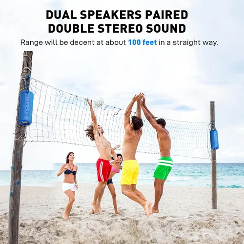 Vista 6 de MIATONE Altavoces Boombox al Aire Libre Portátiles Bluetooth Altavoces Inalámbricos Impermeables - Azul