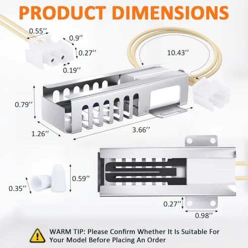 Vista 2 de WKZO Encendedor de horno NX58H5600SS/AA para Samsung NX58F5500SS, reemplaza a DG94-00520A WB13K21 WB2X9998 IG9998 AP2020569 WB13T10045