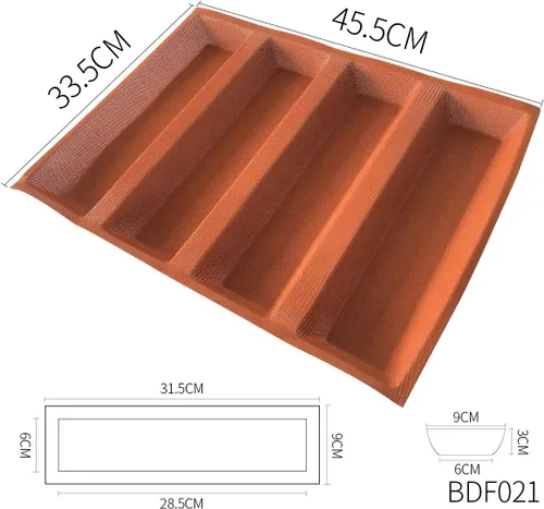 Vista 2 de Bluedrop Formas de pan de silicona de 12 "moldes de pan para perros calientes, moldes antiadherentes de silicona recubiertos de fibra de vidrio