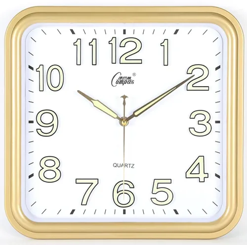 Vista 5 de Reloj de pared silencioso, sala de estar, oficina, simple y elegante reloj de cuarzo cuadrado (color negro)
