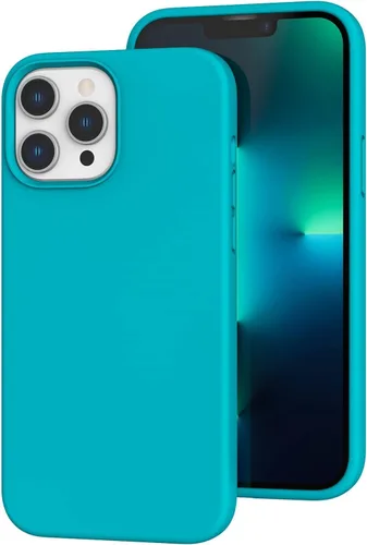 Vista 14 de Funda de silicona líquida compatible con iPhone 12 Pro Max 6.7 pulgadas, funda de gel de protección completa con forro de microfibra, funda