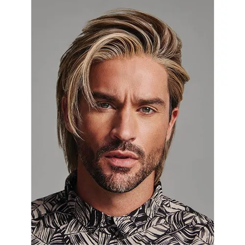 Vista 7 de Voloria Swiss Full Lace Toupee Europeo Real Cabello Humano Reemplazo para Hombres Hairpiece #18 Rubio Ceniza Marrón