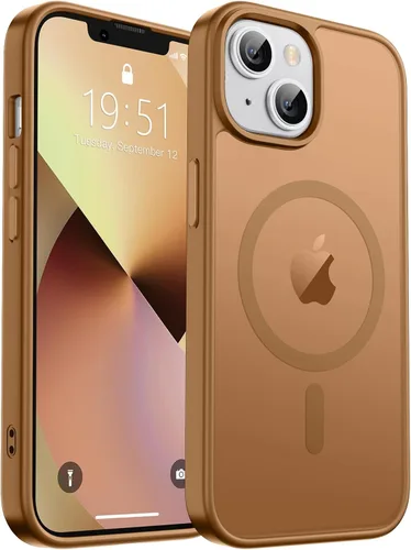Vista 258 de zapica Funda magnética para iPhone Air, con protector de pantalla de vidrio templado, compatible con MagSafe, translúcida mate, a prueba de golpes