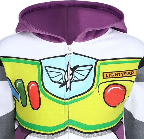 Vista 5 de Disney Toy Story Woody or Buzz Lightyear - Sudadera con capucha y cremallera para niños pequeños