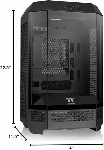 Vista 7 de Thermaltake Carcasa micro ATX negra Tower 300; ventilador CT de 0.079 x 5.512 in incluido; soporta radiador de hasta 16.535 in; kit de soporte