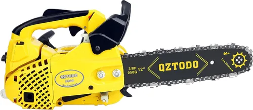 Vista 4 de Motosierra con mango superior, alimentada a gas, sierras de cadena de 12 pulgadas, sierra pequeña portátil ligera de 25.4 CC de 2 tiempos