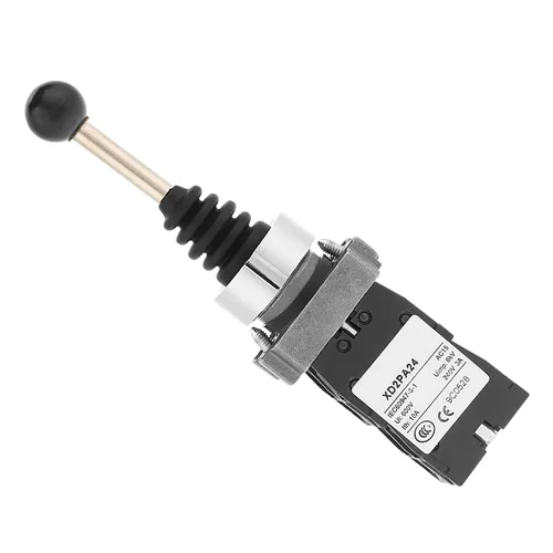 Vista 5 de Interruptor de control de palanca de mando de retorno de resorte 4 posiciones 10A 600V para panel de control industrial (metal plástico negro)