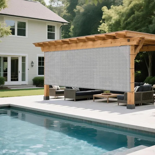 Vista 7 de Windscreen4less Toldo parasol rectangular de 6 x 12 pies con ojales, para exteriores, patio, jardín, patio trasero, gris claro
