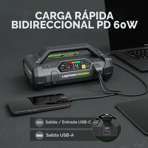 Vista 7 de LOKITHOR JA3000 PRO Arrancador con inflador de aire