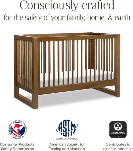 Vista 8 de Namesake Nantucket - Cuna convertible 3 en 1, nogal natural