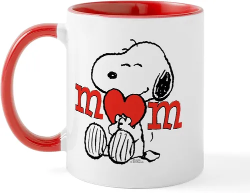 Vista 21 de CafePress Snoopy Mom Hug Mugs Taza de café de cerámica de 11 oz (11.0 fl oz)