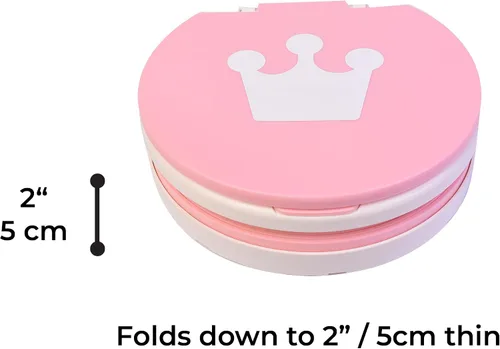 Vista 3 de Orinal para niños pequeños – Asiento de entrenamiento plegable para niños pequeños – Entrenador de inodoro portátil de viaje para bebés niños