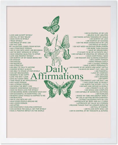 Vista 22 de Poster Master Póster tipográfico – Impresión de cita – Cambia tus pensamientos, cambia tu mundo, inspirador, motivacional – Regalo para familia