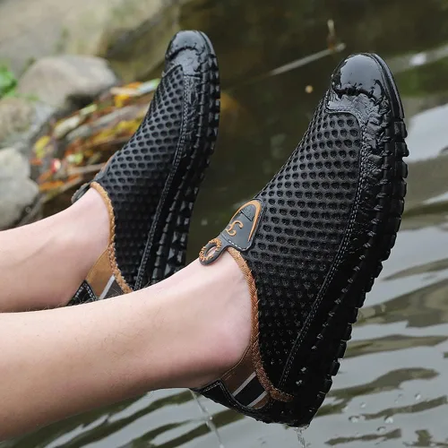 Vista 7 de Zapatos de agua para hombre, zapatos de agua anfibios para hombre, zapatos acuáticos descalzos para hombre, secado rápido y transpirables
