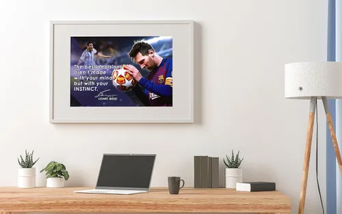 Vista 6 de Lionel Messi - Póster motivacional con citas inspiradoras, carteles para el aula, para hombre, fútbol, profesional, coaching, arte de pared