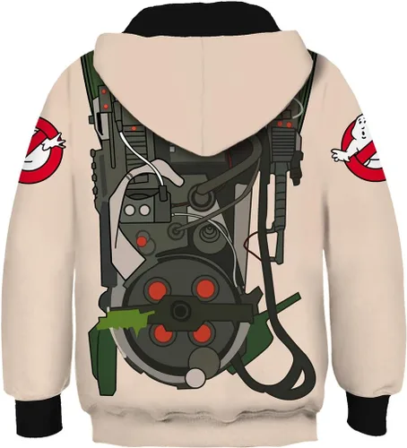 Vista 2 de Meicogo Sudadera con capucha Venkman para niños, sudadera con capucha y cremallera impresa en 3D
