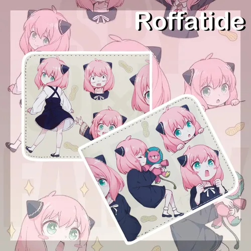 Vista 6 de Roffatide Anime SPY×FAMILY - Billeteras de piel sintética delgada multiusos para hombres y mujeres, ESPÍA×FAMILIA D, Casual