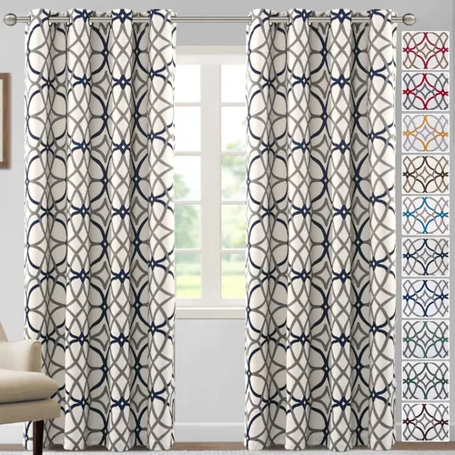 Vista 37 de H.VERSAILTEX Cortinas opacas de 63 pulgadas de largo, juego de 2 paneles de cortinas térmicas y cortinas para tratamiento de ventana, reducción
