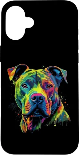 Vista 23 de Pit Bull Mom Dog Lover Colorful Artistic Pitbull Owner Women Case for iPhone 17