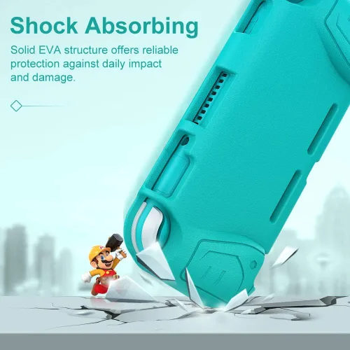 Vista 3 de MoKo Funda de agarre compatible con Switch Lite funda de mango ergonómico de EVA protectora portátil accesorios compatibles con Switch Lite