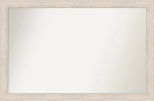 Vista 399 de Amanti Art Espejo personalizado, espejo de baño estrecho Alexandria White Wash, espejo de pared o espejo de tocador de baño sobre el fregadero