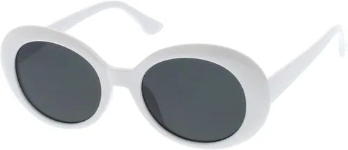 Vista 2 de zeroUVRetro brazos rígidos Neutral Colored Ronda lente Oval anteojos de sol 53mm