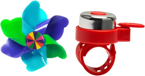 Vista 8 de 1 juego de molino de viento, accesorios de scooter para accesorios de bicicleta, manillar, campana de bicicleta para campana de bicicleta