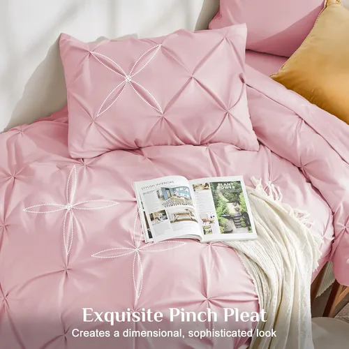 Vista 4 de JOLLYVOGUE Juego de edredón tamaño individual de 5 piezas – Juego de ropa de cama tamaño individual en una bolsa para todas las estaciones