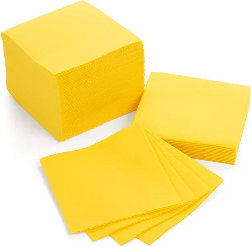 Vista 25 de AH AMERICAN HOMESTEAD Servilletas de cóctel de papel, servilletas desechables similares al lino, 4.75 x 4.75 pulgadas, servilletas cuadradas a Azul