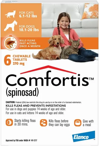 Vista 10 de Comfortis para perros 60.1-120 libras. 6 masticables, suministro para 6 meses