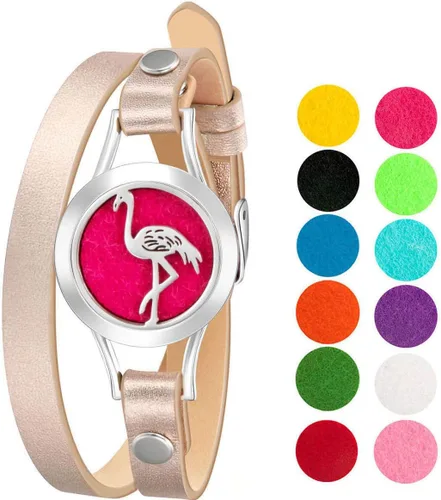 Vista 20 de Wild Essentials - Pulsera de cuero con aceite esencial, Cuero