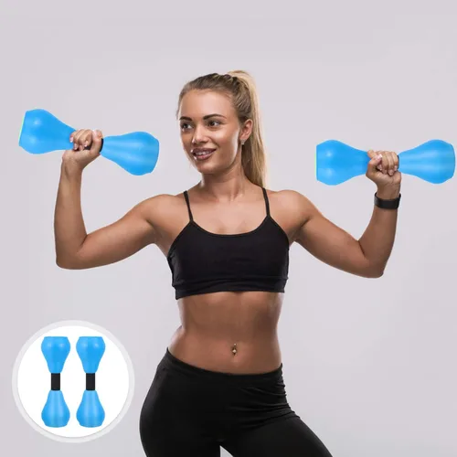 Vista 8 de BESPORTBLE Juego de mancuernas coloridas para niños y mujeres, barra de entrenamiento para piscina, fitness