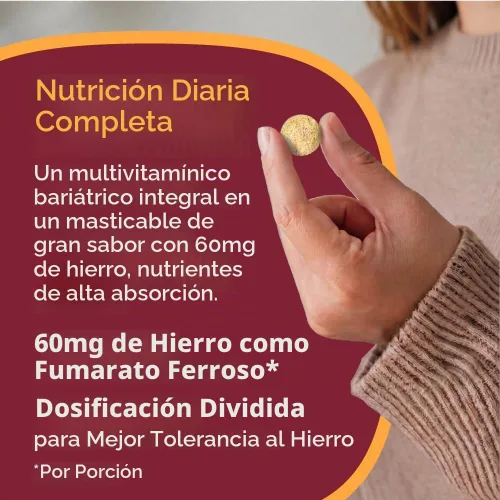 Vista 8 de Celebrate Vitamins - Masticables multicompletos, 60 mg de hierro, multivitamínico bariátrico diario para pacientes con gastrectomía de manga