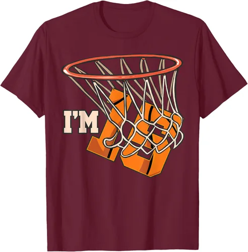 Vista 17 de Camiseta número 15 con temática de baloncesto para fiesta de cumpleaños, Negro, S