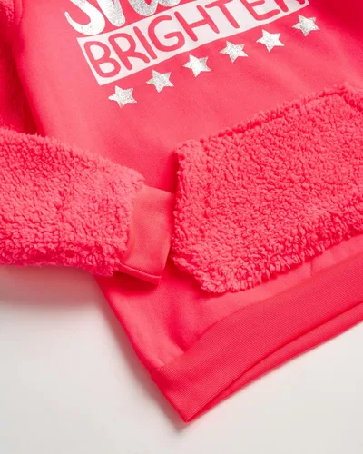 Vista 4 de My Destiny Conjunto deportivo para niñas 4 piezas Sherpa con capucha tamaño bebébebéniña