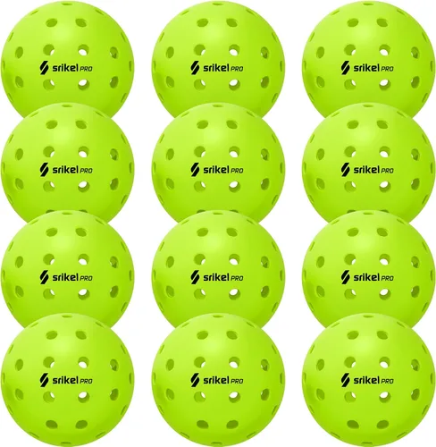 Vista 10 de Bolas de Pickleball Srikel para Exteriores - Bolas de Pickleball Aprobadas por USAPA, Diseño Roto-Moldeado Sin Costuras para Durabilidad, 4 Paquetes