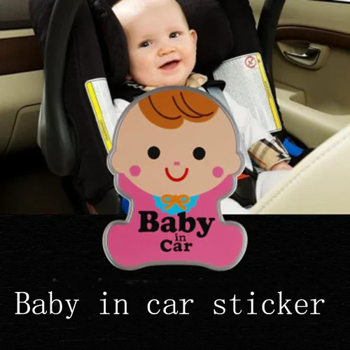 Vista 6 de 2 calcomanías de decoración para automóviles Bady en coche (bebé en coche)