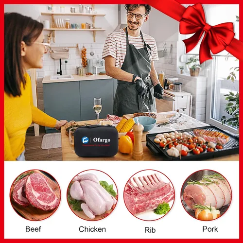 Vista 9 de Ofargo Jeringa Inyectora de Carne de Acero Inoxidable con 4 Agujas de Marinado y Estuche de Viaje para Parrilla Ahumadora de BBQ, regalos