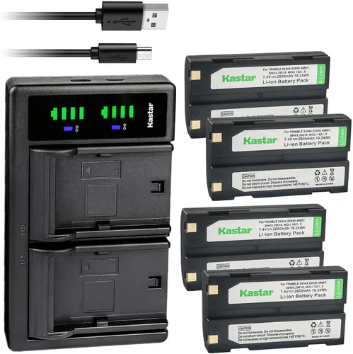 Vista 7 de Kastar Reemplazo del cargador de batería USB Ei-D-Li1 LTD2 para radio externa Trimble 2.4Ghz, colector de datos MT1000 GPS, colector de datos TELXON