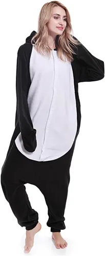 Vista 4 de Adult Penguin Pajamas One Piece Halloween Christmas Cosplay penguin Costume Animal Homewear Sleepwear For Women Men