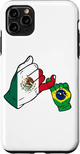 Vista 11 de Funda para iPhone 15 Familia México Brasil para padres e hijos