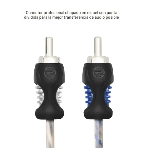Vista 2 de RECOIL Cable de audio RCA de 2 canales RCI23 de 3 pies con reducción