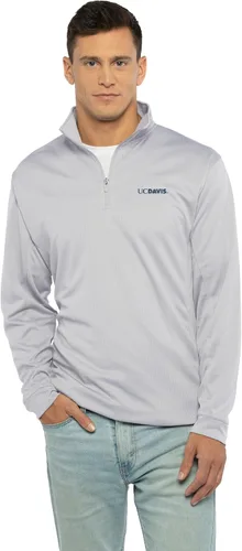 Vista 70 de Vantage Apparel NCAA Collegiate Micro Mesh Performance Gris Sudadera con cremallera de 1/4 para hombre
