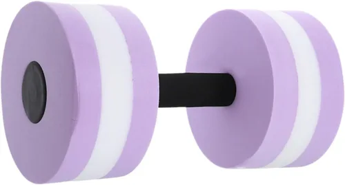 Vista 9 de Mancuernas de ejercicio acuático, barra de mano de espuma EVA, suave acolchado para aeróbicos acuáticos, piscina, azul y blanco (1 unidad)