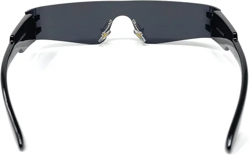Vista 5 de WD Shades - Gafas de sol envolventes sin montura futuristas de moda para mujeres y hombres, para cosplay Cyberpunk