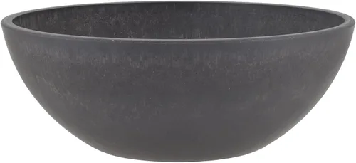 Vista 6 de PSW Pot Collection M20C - Maceta baja de plástico compuesto de piedra/madera de 8 pulgadas, sin orificio de drenaje (perforable), maceta