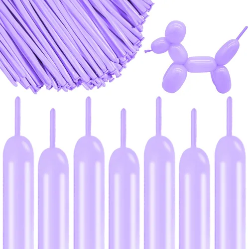 Vista 15 de ASIYUHY 260 globos largos, paquete de 100 globos de animales retorcidos Negro
