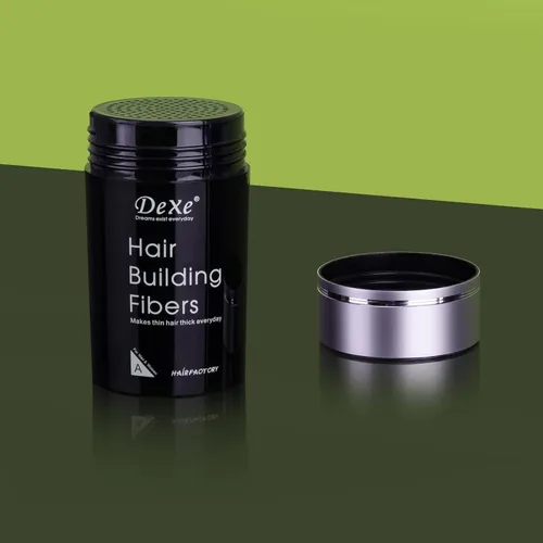 Vista 8 de Fibras de construcción de cabello negro de 0.78 oz para hombres y mujeres Cubre instantáneamente el cabello fino y delgado, oculta las manchas