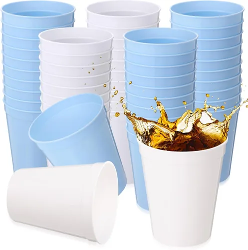 Vista 42 de Yungyan Paquete de 12 vasos de plástico reutilizables de 16 onzas, 4