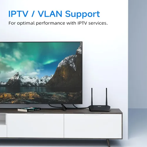 Vista 4 de DBIT N300 2.4GHz - Router WiFi con modo repetidor inalámbrico WISP, Router de Internet para hogar inteligente - Red de invitados, Control de acceso